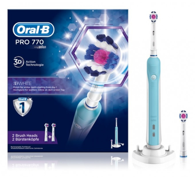Электрическая зубная щетка Oral B PRO 770 3D WHITE D16.524.U